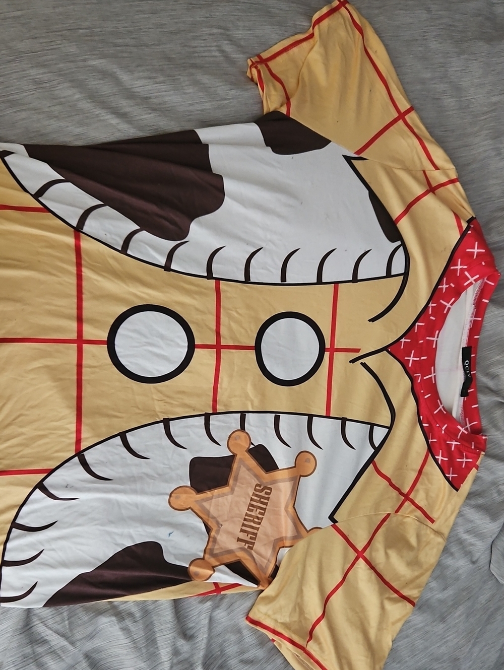 Disney Yellow Toy Sheriff Graphic Short Sleeve Tee